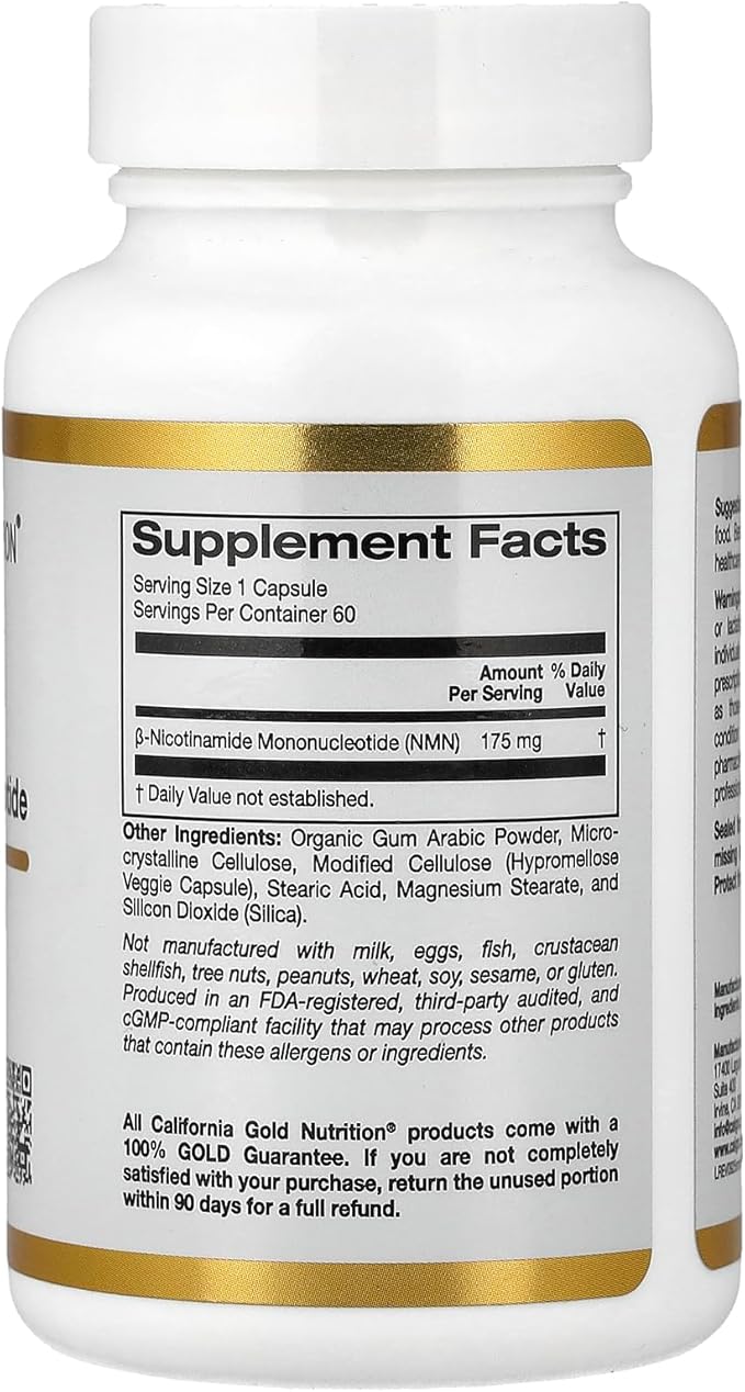 California Gold Nutrition NMN 175 mg – 60 Capsules