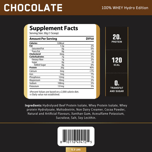 100% Whey Protein Hydro Edition